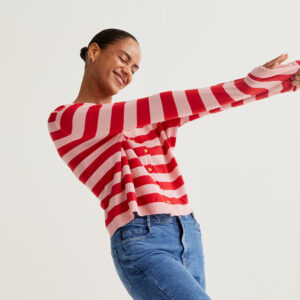 RED WHITE STRIPPED SHIRT